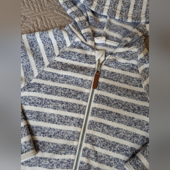 Toddler blue striped zip-up hoodie - Picture 2 of 2